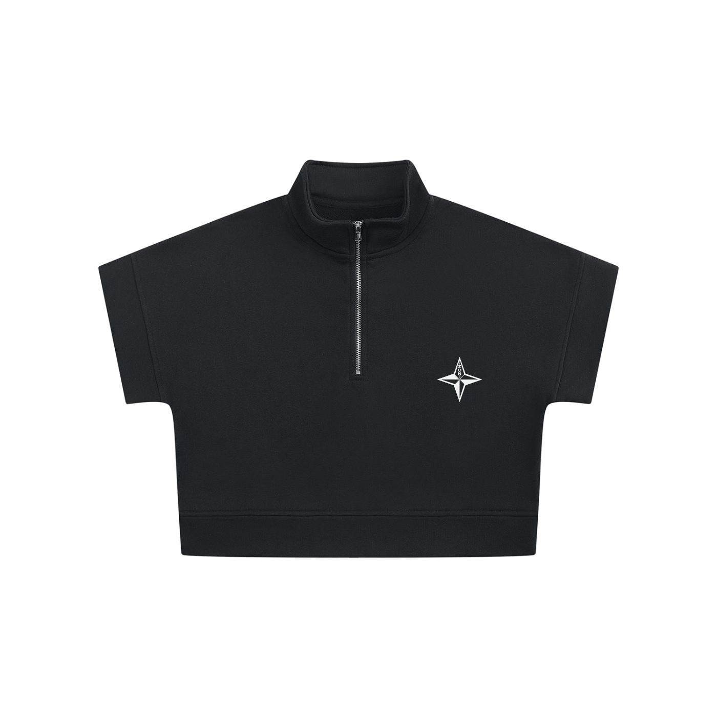 Women's Quarter Zip Crop Sweatshirt