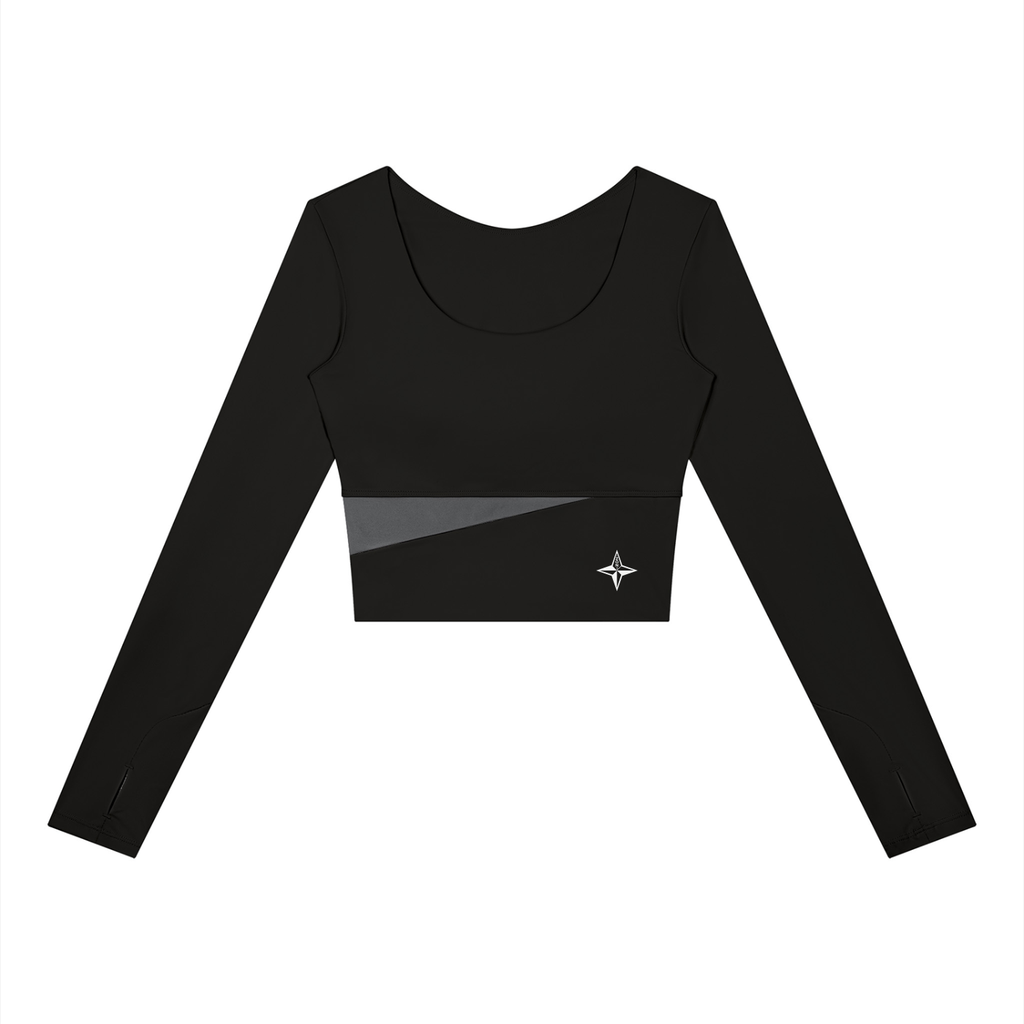 Women's Panelled Long Sleeve Yoga T-Shirt
