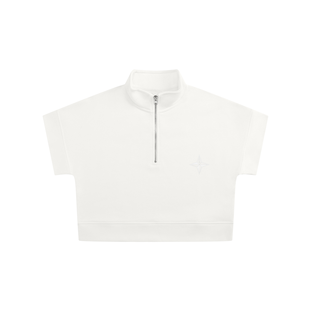 Women's Quarter Zip Crop Sweatshirt