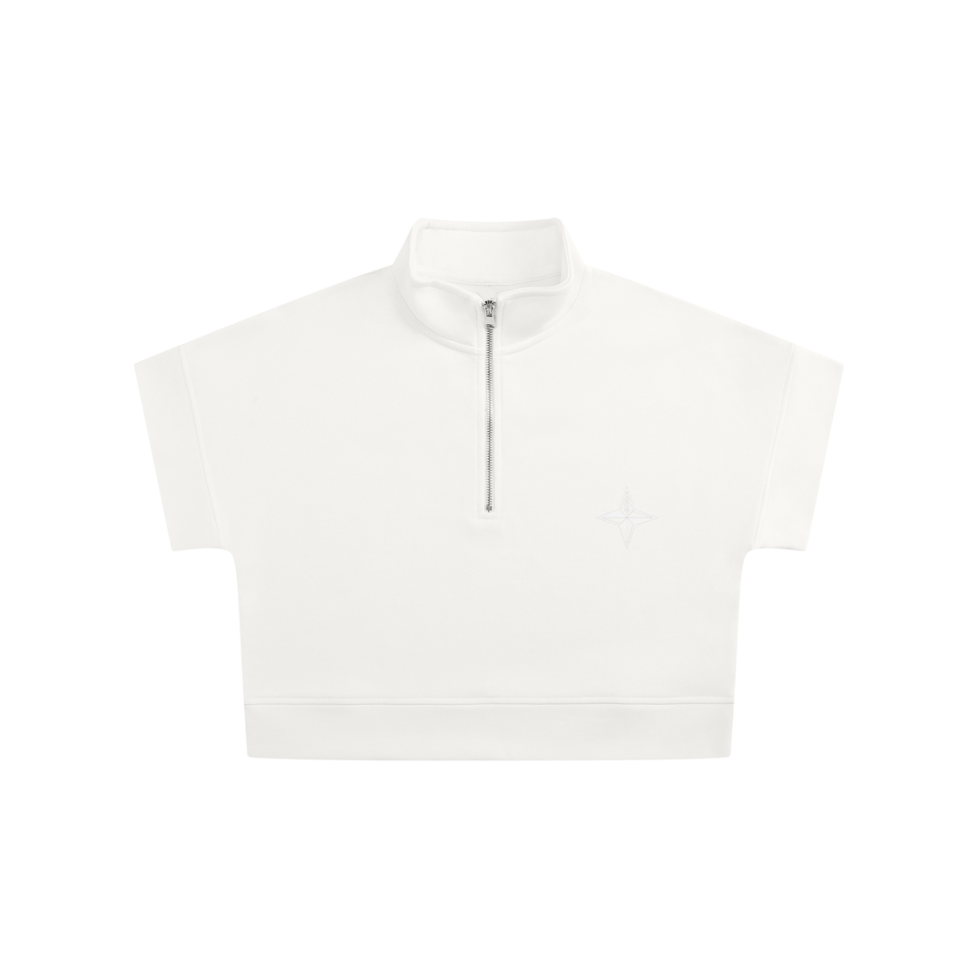 Women's Quarter Zip Crop Sweatshirt