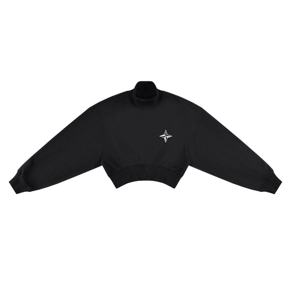 Women's Crop Mock Neck Sweatshirt