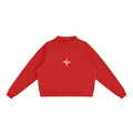 Essential Fleece Mock-Neck Crew Sweatshirt