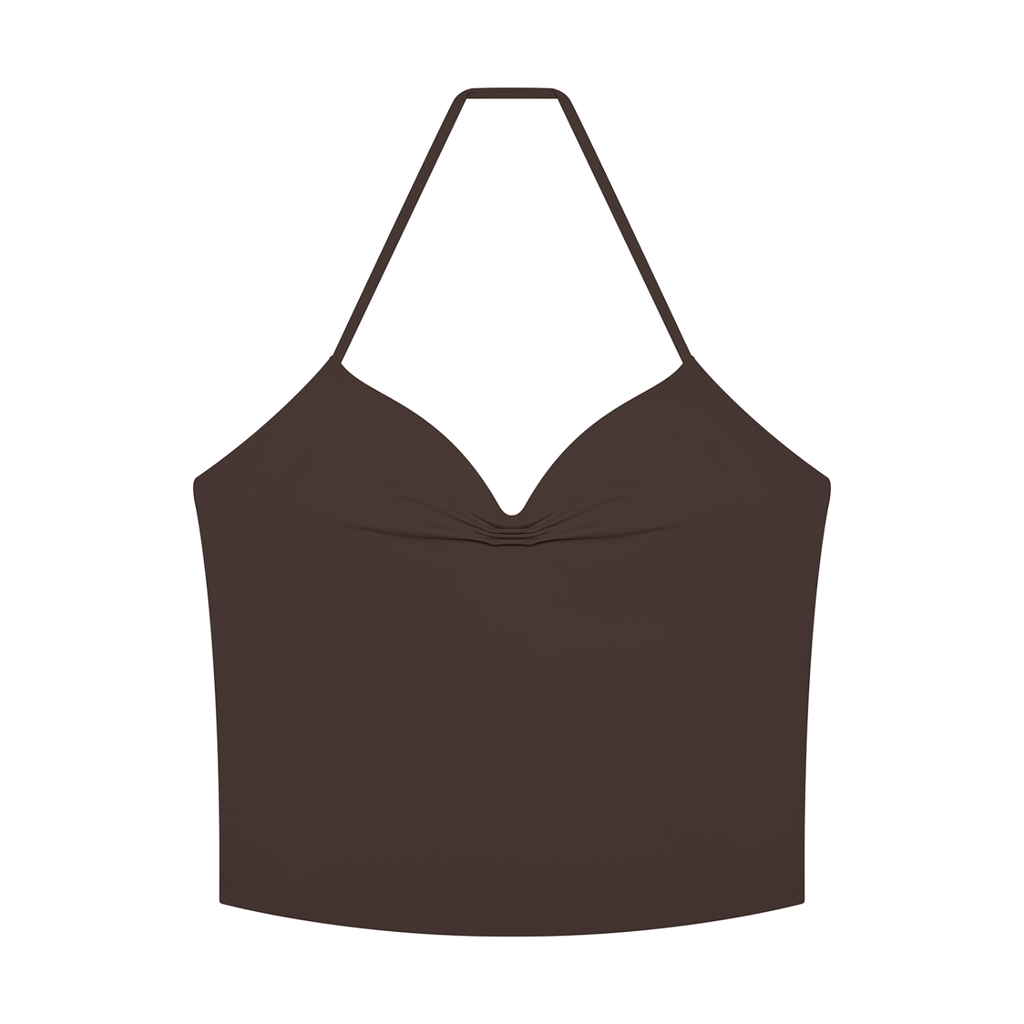 Women's Ruched Halter Yoga Tank Top