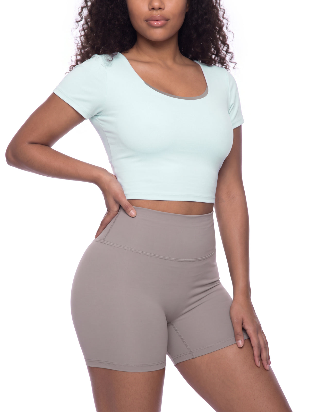 Women's Color Block Yoga T-Shirt