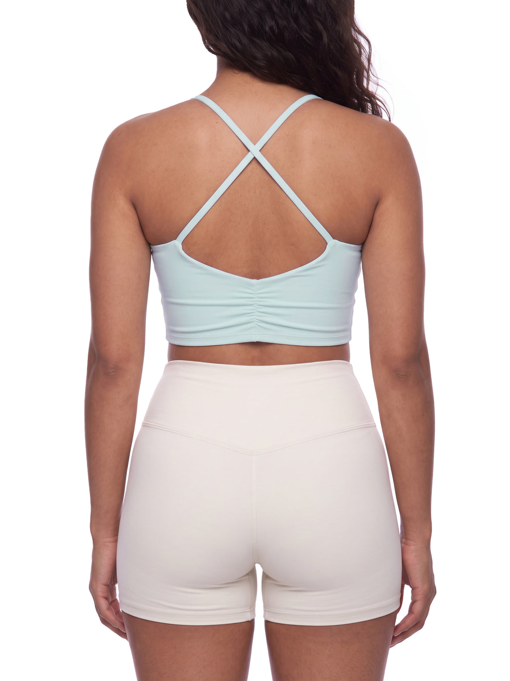 Women's Ruched Cropped Yoga Tank Top